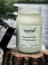 JessChek Birchwood Pine Soy Candle, 16 oz (475 ml) - Crisp, Clean, Refreshing Blend of Birch, Cedar, Pine with a hint of Citrus, Hand Poured in Canada