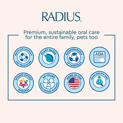 RADIUS Natural Unscented Silk Dental Floss 33 Yards Compostable Non-Toxic Oral Care & Designed to Help Fight Plaque Clear, 30 m (Pack of 1)