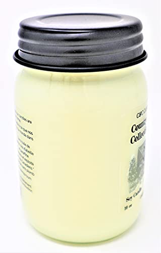 Country Collection Snow Soy Candle (Peppermint & Vanilla with a Hint of Spice), Large 16 oz (475ml), Canadian Made, Hand Poured by C&C Candle Company Inc.