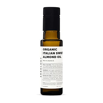 Organic Italian Sweet Almond Oil 100ml - Cold-Pressed - Skin Nourishing