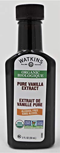 Watkins Organic Pure Vanilla Extract Alcohol Free, 59 mL - Non GMO, USDA Organic, Ingredients All Naturally Derived