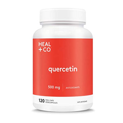 HEAL + CO. Quercetin Supplement | High Potency, 1000mg per serving | Antioxidant | 120 x 500 mg Capsules