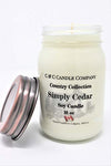 Country Collection Simply Cedar Soy Candle, Large 16 oz, Canadian Made, Hand Poured by C & C Candle Company Inc.