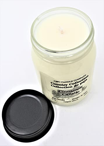 Country Collection Cinnamon Soy Candle, Large 16 oz (475 ml), Canadian Made, Hand Poured by C&C Candle Company Inc.