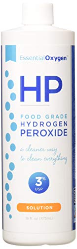 Essential Oxygen+ Hydrogen Peroxide 3% Food Grade 16 oz (Pack of 2)