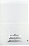 Uline 14" x 20" Self Seal Poly Bags with Suffocation Warning, Easy Peel and Stick Clear, 1.5 mil (S-19132) 100 Count