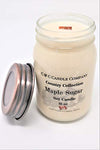 Country Collection - Wood Wick - Maple Sugar Soy Candle - Large 16 oz, Canadian Made, Hand Poured by C & C Candle Company Inc.