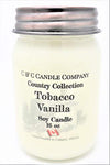 Country Collection Tobacco Vanilla Soy Candle, Large 16 oz, Canadian Made, Hand Poured by C & C Candle Company Inc.