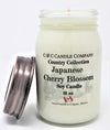 Country Collection Japanese Cherry Blossom Soy Candle, Large 16 oz, Canadian Made, Hand Poured by C & C Candle Company Inc.