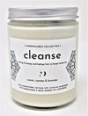 Mindfulness Collection, Cleanse (Ocean, Cypress & Lavender), Hand Poured Artisan Soy Candle embedded with Gemstone, 10 oz (288 ml), Made in Canada by Life Junkie.