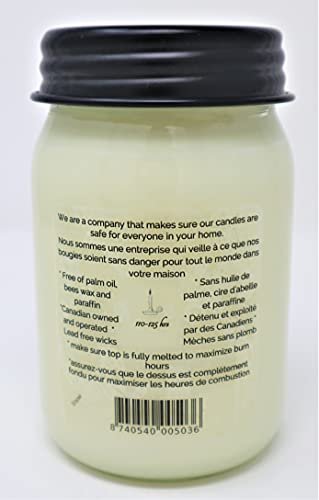 Country Collection Snow Soy Candle (Peppermint & Vanilla with a Hint of Spice), Large 16 oz (475ml), Canadian Made, Hand Poured by C&C Candle Company Inc.