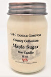 Country Collection - Wood Wick - Maple Sugar Soy Candle - Large 16 oz, Canadian Made, Hand Poured by C & C Candle Company Inc.