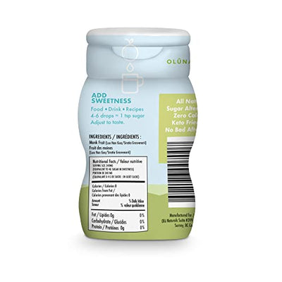 100% Pure Original Monk Fruit Sweetener Liquid Sugar Substitute by SweetMonk - 1.7oz | No Water Added Monk Fruit Extract | Zero Calorie Keto Friendly Monk Fruit Drops | Vegan, Gluten Free and Kosher