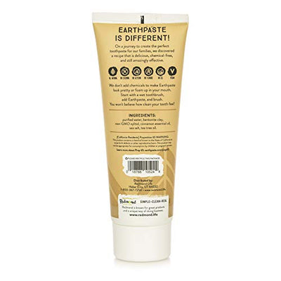 Redmond Earthpaste - Natural Non-Fluoride Toothpaste, 4 Ounce Tube