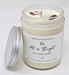 Life Junkie "All is Bright" Christmas Artisan Soy Candle (Pear, Orange & Ginger) with Gemstone and Holiday Charm - 10oz (288ml) Hand Poured in Canada