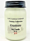 Country Collection Cranberry Soy Candle, Large 16 oz. Hand Poured in Canada by C & C Candle Company Inc.