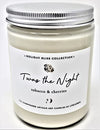 Life Junkie Christmas "TWAS The Night" (Tobacco Scent & Cherry Blend) 10oz (288ml) Artisan Soy Candle with Gemstone & Holiday Charm, Made in Canada