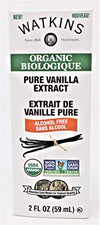 Watkins Organic Pure Vanilla Extract Alcohol Free, 59 mL - Non GMO, USDA Organic, Ingredients All Naturally Derived