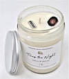 HOLIDAY BLISS COLLECTION, TWAS The Night (Scent of Tobacco & Cherries) Artisan Soy Candle10 oz (288 ml) with Gemstone & Holiday Charm, Hand Poured in Canada by Life Junkie