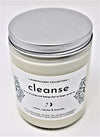 Mindfulness Collection, Cleanse (Ocean, Cypress & Lavender), Hand Poured Artisan Soy Candle embedded with Gemstone, 10 oz (288 ml), Made in Canada by Life Junkie.