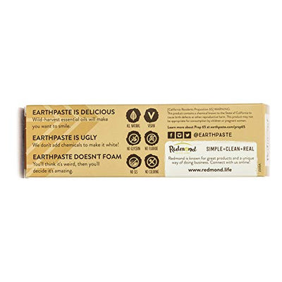 Redmond Earthpaste - Natural Non-Fluoride Toothpaste, 4 Ounce Tube