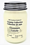 Country Collection Cinnamon Soy Candle, Large 16 oz (475 ml), Canadian Made, Hand Poured by C&C Candle Company Inc.